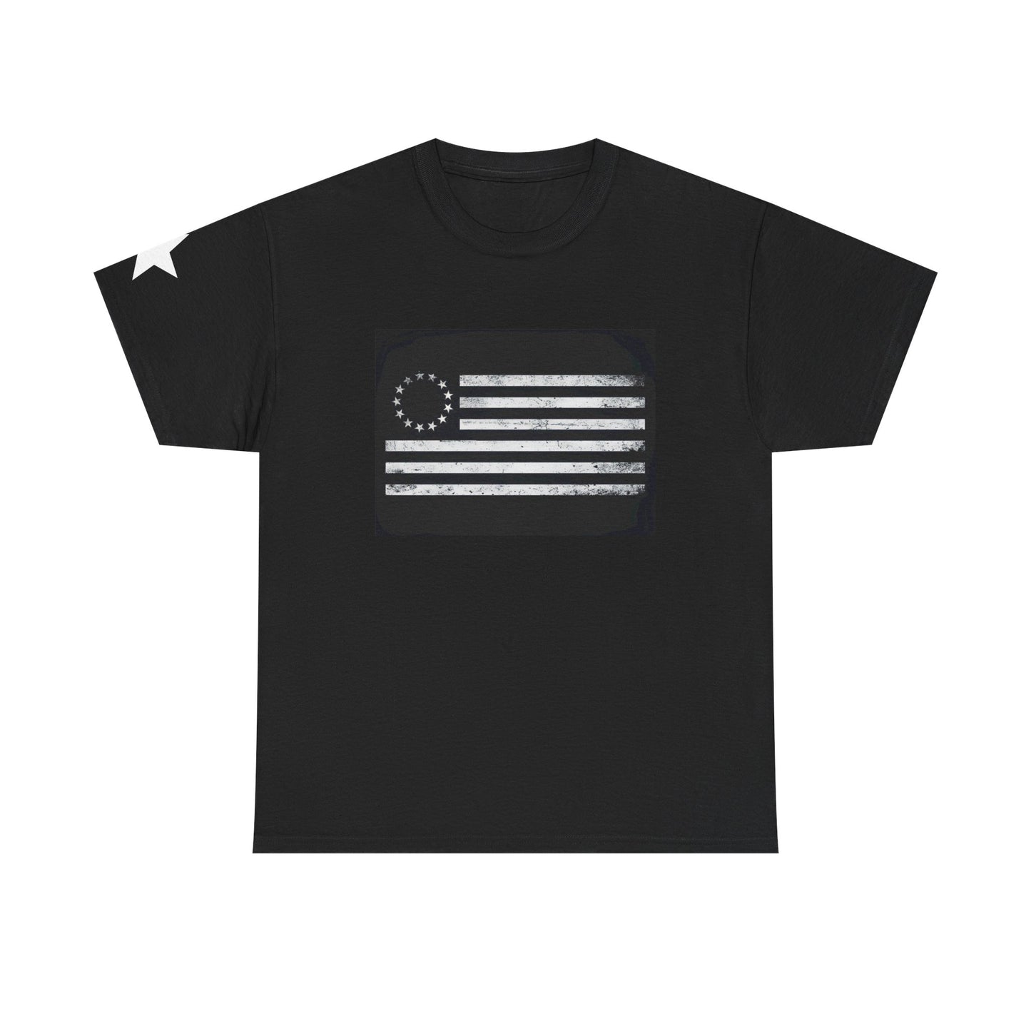 Vintage USA Flag Unisex Heavy Cotton Tee, Casual Wear, Patriotic Shirt, Independence Day Gift, Everyday Tee