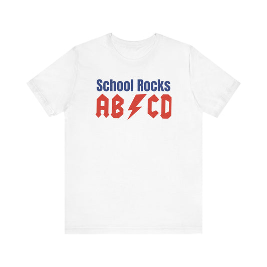 School Rocks Unisex Tee - Fun Graphic Shirt for Students, Back to School, Teacher Gift, Casual Wear, Youth Fashion
