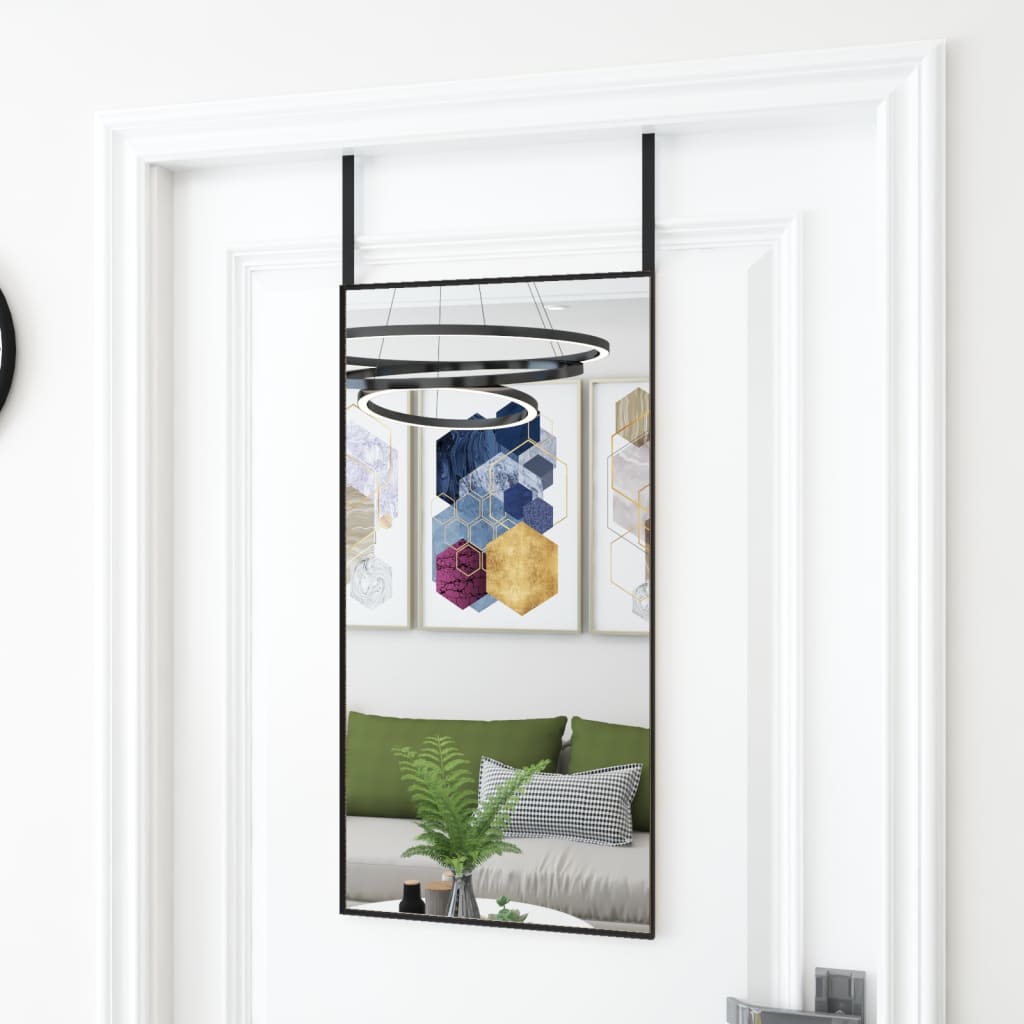 vidaXL Door Mirror Wall Mounted Mirror for Living Room Glass and Aluminum