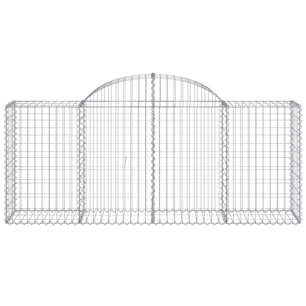 vidaXL Arched Gabion Baskets 4 pcs 78.7"x19.7"x31.5"/39.4" Galvanized Iron
