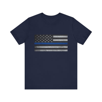 Blue Flag Protect Police T-Shirt, Thin Blue Line Shirt, Law Enforcement Gift, Police Support Tee, Back the Blue Shirt