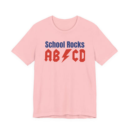 School Rocks Unisex Tee - Fun Graphic Shirt for Students, Back to School, Teacher Gift, Casual Wear, Youth Fashion