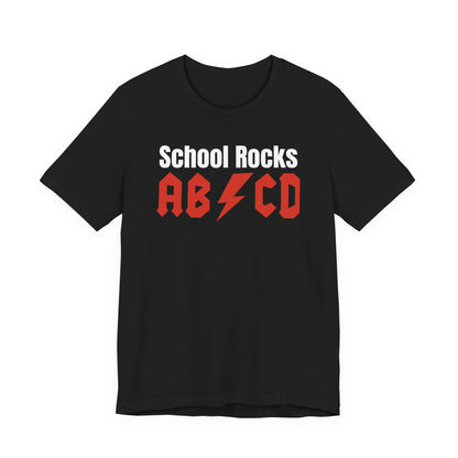 School Rocks Unisex Tee - Fun Graphic Shirt for Students, Back to School, Teacher Gift, Casual Wear, Youth Fashion