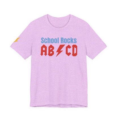 School Rocks Unisex Tee - Fun Graphic Shirt for Students, Back to School, Teacher Gift, Casual Wear, Youth Fashion