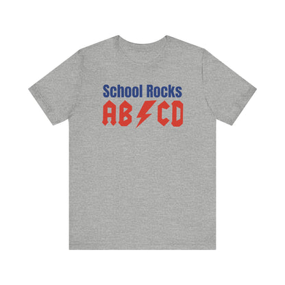 School Rocks Unisex Tee - Fun Graphic Shirt for Students, Back to School, Teacher Gift, Casual Wear, Youth Fashion