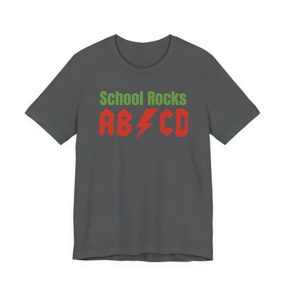 School Rocks Unisex Tee - Fun Graphic Shirt for Students, Back to School, Teacher Gift, Casual Wear, Youth Fashion
