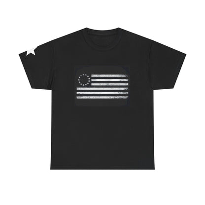 Vintage USA Flag Unisex Heavy Cotton Tee, Casual Wear, Patriotic Shirt, Independence Day Gift, Everyday Tee