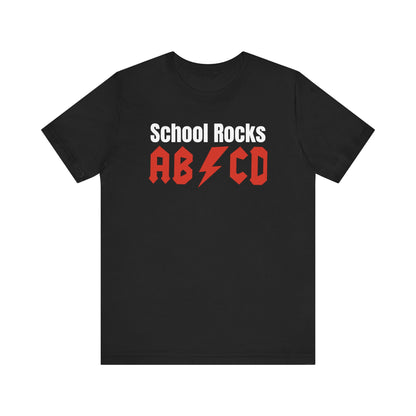 School Rocks Unisex Tee - Fun Graphic Shirt for Students, Back to School, Teacher Gift, Casual Wear, Youth Fashion