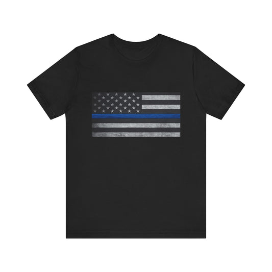 Blue Flag Protect Police T-Shirt, Thin Blue Line Shirt, Law Enforcement Gift, Police Support Tee, Back the Blue Shirt