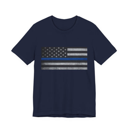 Blue Flag Protect Police T-Shirt, Thin Blue Line Shirt, Law Enforcement Gift, Police Support Tee, Back the Blue Shirt
