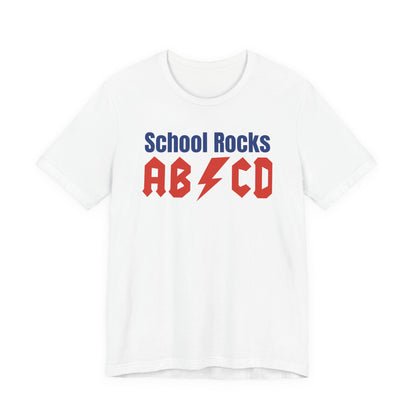 School Rocks Unisex Tee - Fun Graphic Shirt for Students, Back to School, Teacher Gift, Casual Wear, Youth Fashion