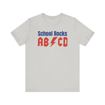 School Rocks Unisex Tee - Fun Graphic Shirt for Students, Back to School, Teacher Gift, Casual Wear, Youth Fashion