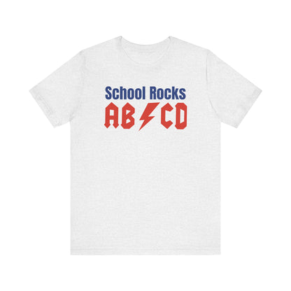 School Rocks Unisex Tee - Fun Graphic Shirt for Students, Back to School, Teacher Gift, Casual Wear, Youth Fashion