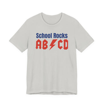 School Rocks Unisex Tee - Fun Graphic Shirt for Students, Back to School, Teacher Gift, Casual Wear, Youth Fashion