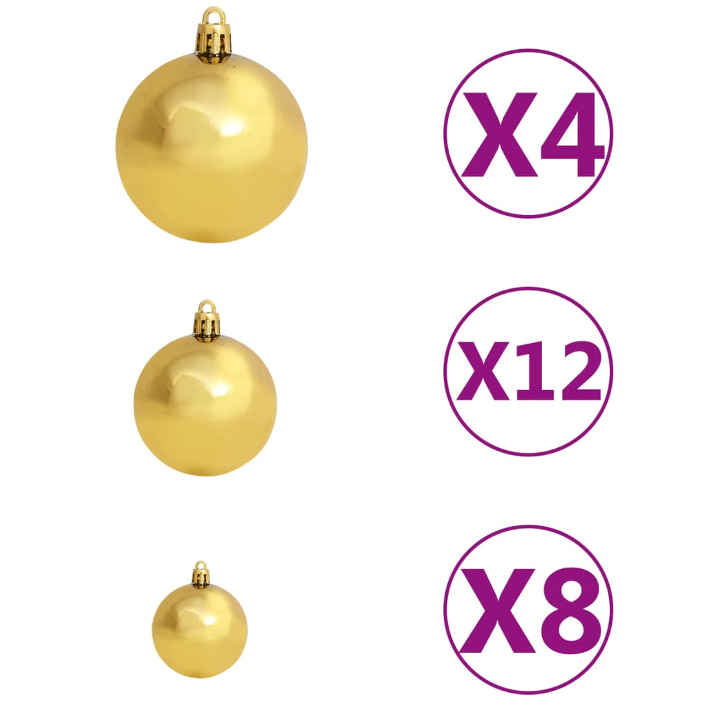 vidaXL Christmas Ball 100 Piece Ornament for Christmas Tree Holiday Xmas Ball