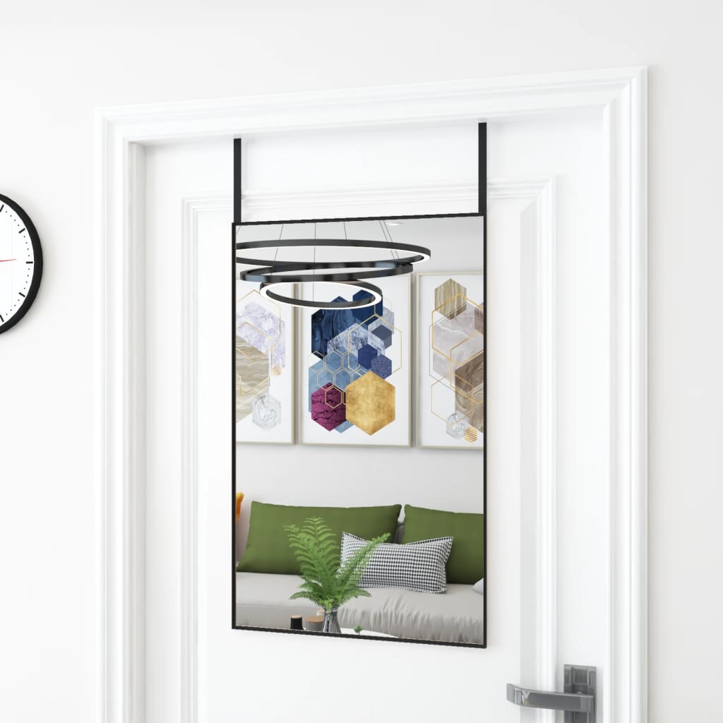 vidaXL Door Mirror Wall Mounted Mirror for Living Room Glass and Aluminum