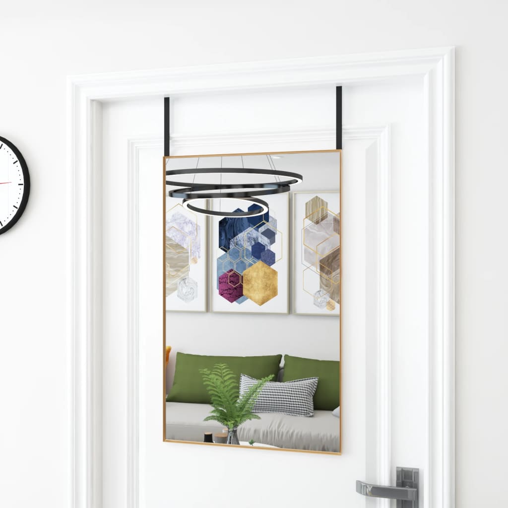 vidaXL Door Mirror Wall Mounted Mirror for Living Room Glass and Aluminum