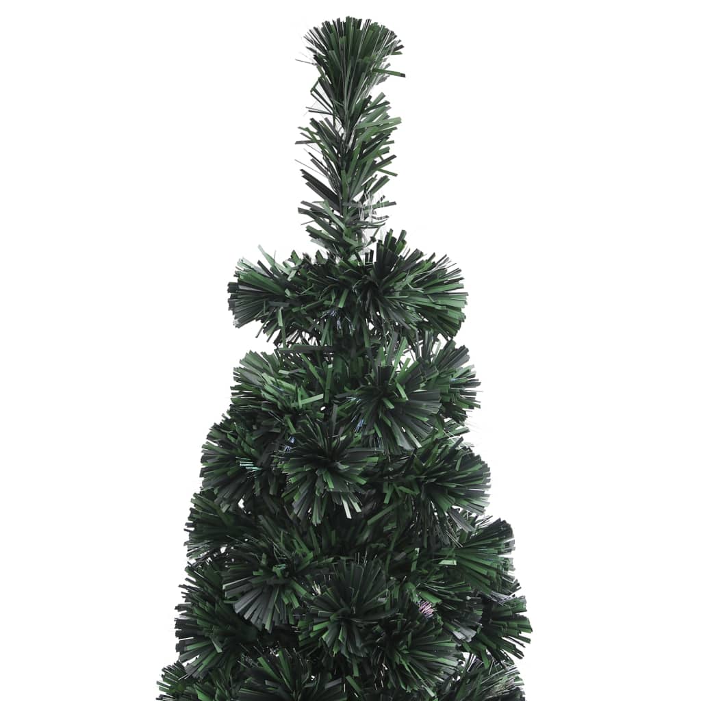 vidaXL Christmas Tree Decoration Artificial Slim Tree with Stand Fiber Optic