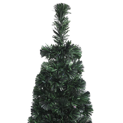 vidaXL Christmas Tree Decoration Artificial Slim Tree with Stand Fiber Optic