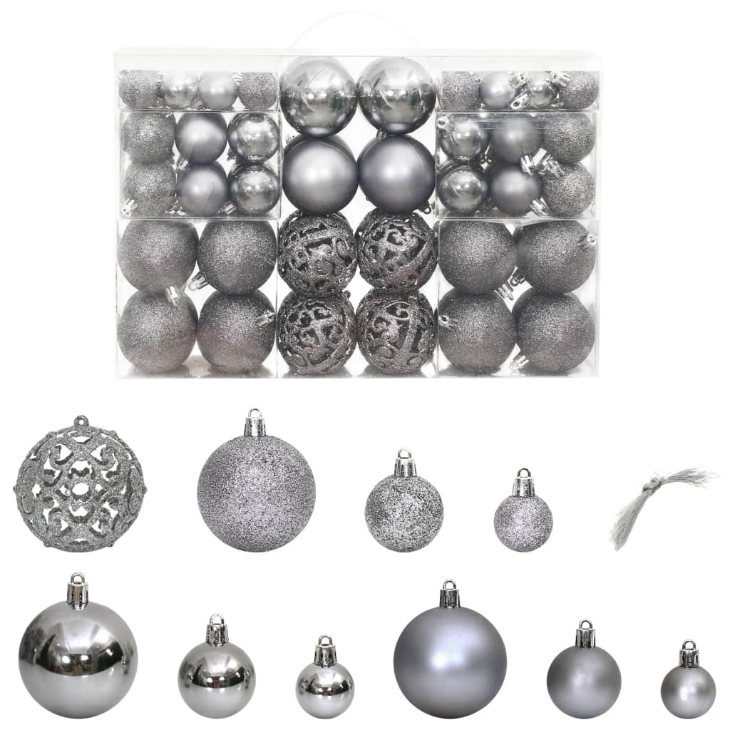 vidaXL Christmas Ball 100 Piece Ornament for Christmas Tree Holiday Xmas Ball