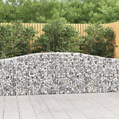 vidaXL Gabion Basket Arched Gabion Basket Planter for Flower Galvanized Iron