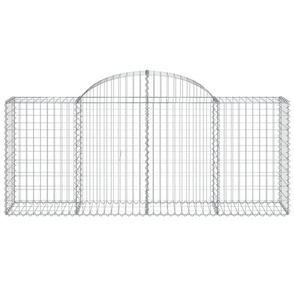 vidaXL Arched Gabion Baskets 4 pcs 78.7"x19.7"x31.5"/39.4" Galvanized Iron