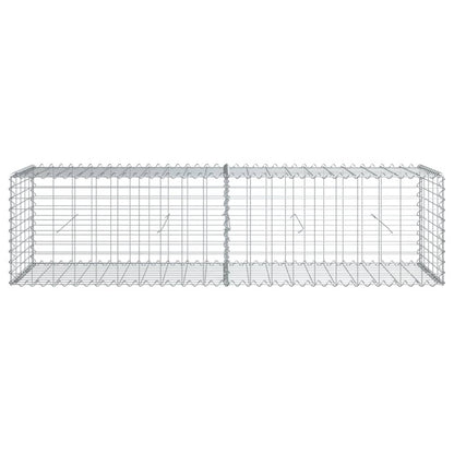 vidaXL Gabion Basket with Cover 39.4"x19.7"x39.4" Galvanized Iron