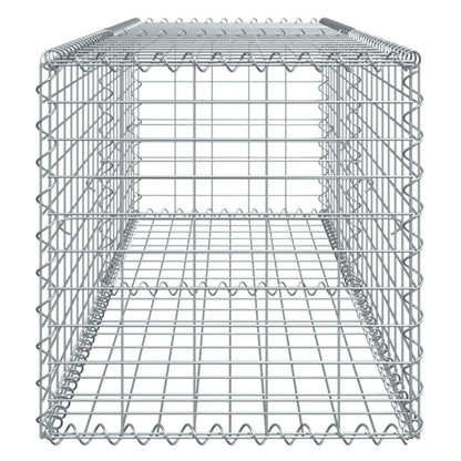 vidaXL Gabion Basket with Cover 39.4"x19.7"x39.4" Galvanized Iron