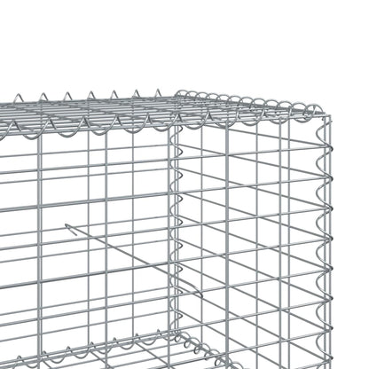 vidaXL Gabion Basket with Cover 39.4"x19.7"x39.4" Galvanized Iron