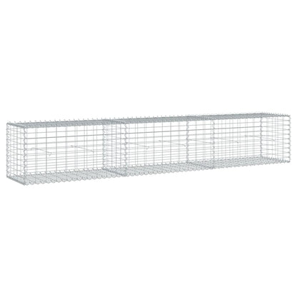 vidaXL Gabion Basket with Cover 39.4"x19.7"x39.4" Galvanized Iron