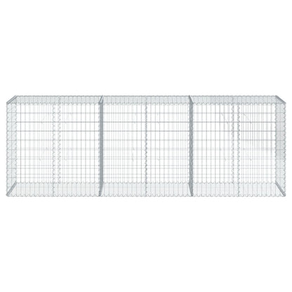 vidaXL Gabion Basket with Cover 39.4"x19.7"x39.4" Galvanized Iron