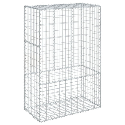 vidaXL Gabion Basket with Cover 39.4"x19.7"x39.4" Galvanized Iron