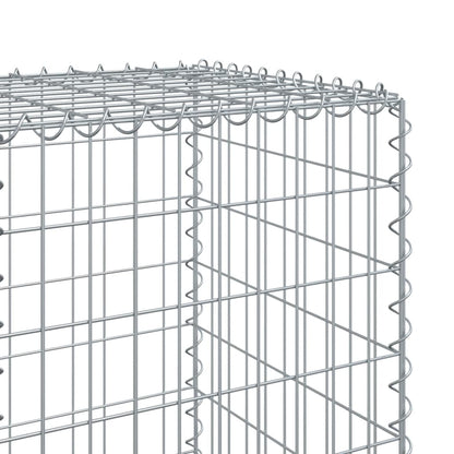 vidaXL Gabion Basket with Cover 39.4"x19.7"x39.4" Galvanized Iron