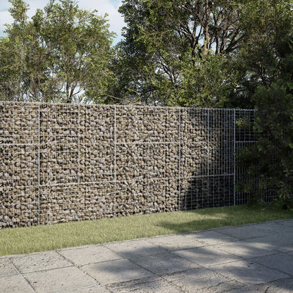 vidaXL Gabion Basket with Cover 39.4"x19.7"x39.4" Galvanized Iron
