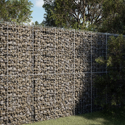 vidaXL Gabion Basket with Cover 39.4"x19.7"x39.4" Galvanized Iron