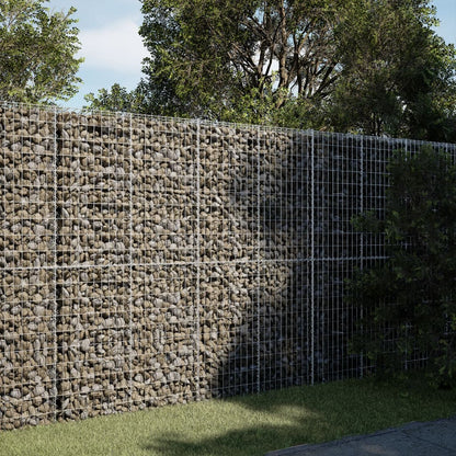 vidaXL Gabion Basket with Cover 39.4"x19.7"x39.4" Galvanized Iron