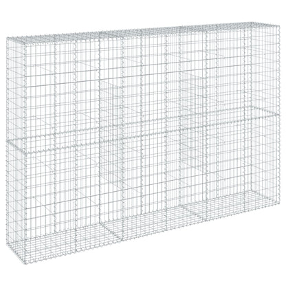 vidaXL Gabion Basket with Cover 39.4"x19.7"x39.4" Galvanized Iron