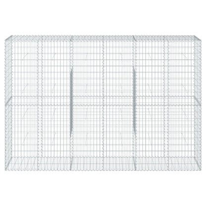 vidaXL Gabion Basket with Cover 39.4"x19.7"x39.4" Galvanized Iron