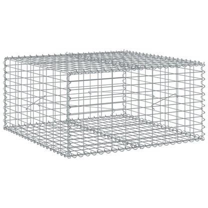 vidaXL Gabion Basket with Cover 39.4"x19.7"x39.4" Galvanized Iron