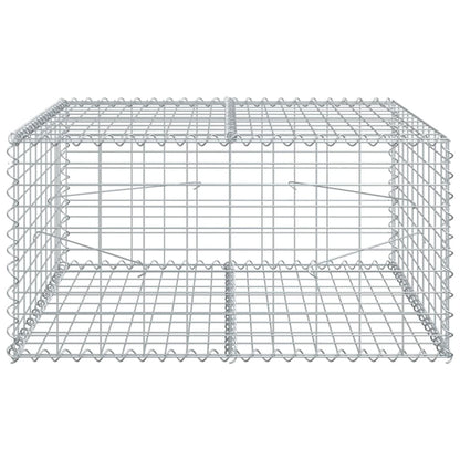 vidaXL Gabion Basket with Cover 39.4"x19.7"x39.4" Galvanized Iron