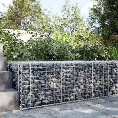 vidaXL Gabion Basket with Cover 39.4"x19.7"x39.4" Galvanized Iron