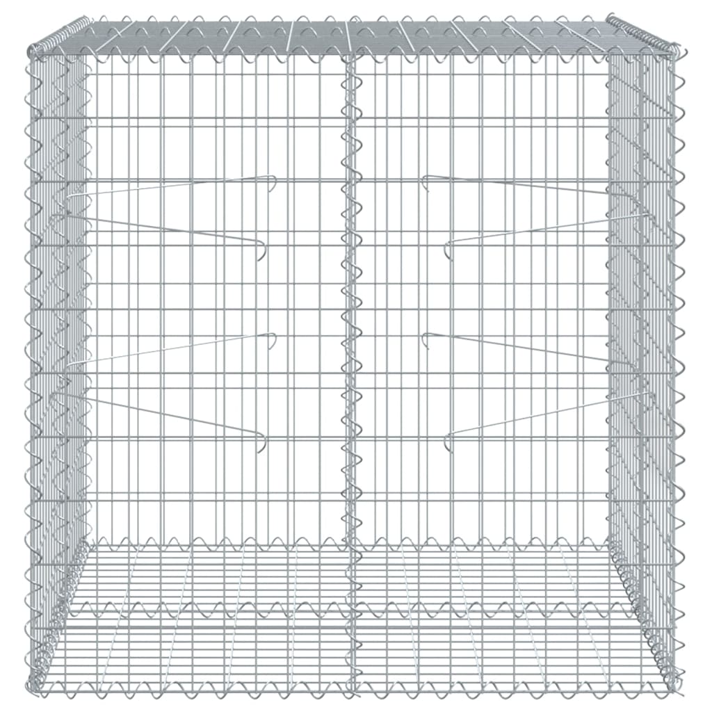 vidaXL Gabion Basket with Cover 39.4"x19.7"x39.4" Galvanized Iron