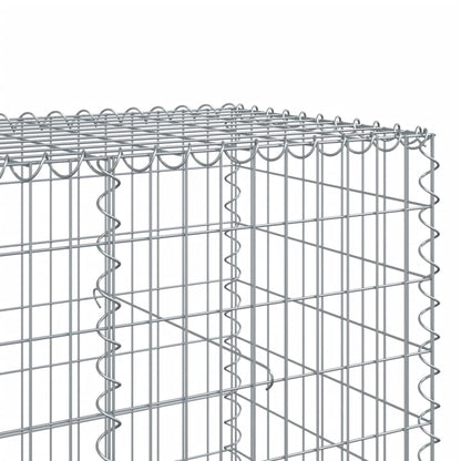 vidaXL Gabion Basket with Cover 39.4"x19.7"x39.4" Galvanized Iron