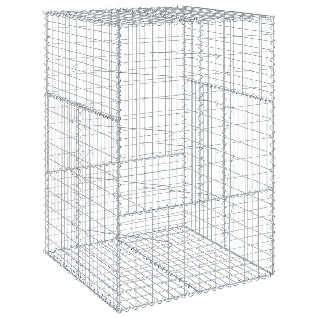 vidaXL Gabion Basket with Cover 39.4"x19.7"x39.4" Galvanized Iron