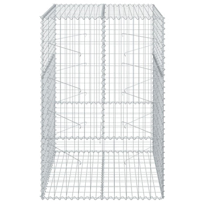 vidaXL Gabion Basket with Cover 39.4"x19.7"x39.4" Galvanized Iron