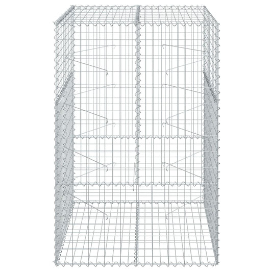 vidaXL Gabion Basket with Cover 39.4"x19.7"x39.4" Galvanized Iron