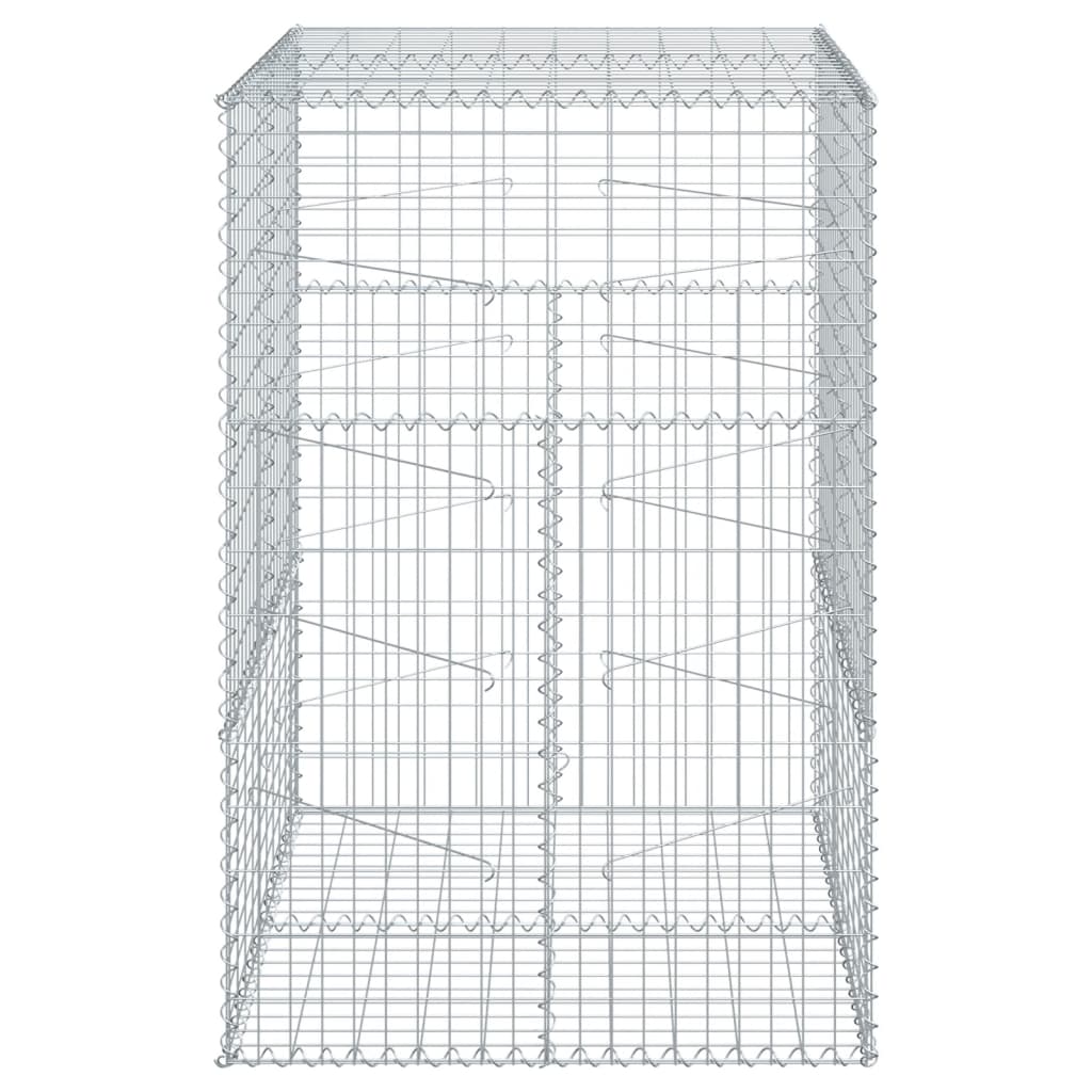vidaXL Gabion Basket with Cover 39.4"x19.7"x39.4" Galvanized Iron