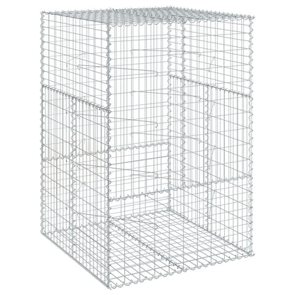 vidaXL Gabion Basket with Cover 39.4"x19.7"x39.4" Galvanized Iron