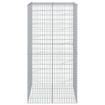 vidaXL Gabion Basket with Cover 39.4"x19.7"x39.4" Galvanized Iron