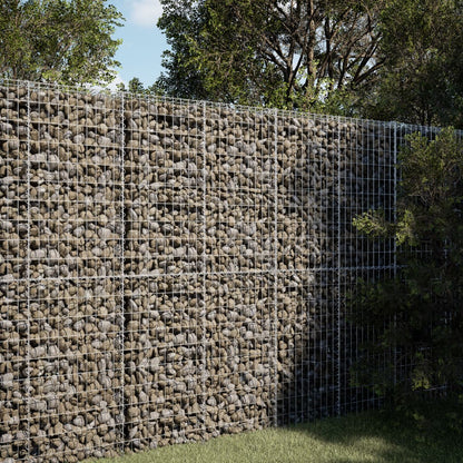 vidaXL Gabion Basket with Cover 39.4"x19.7"x39.4" Galvanized Iron